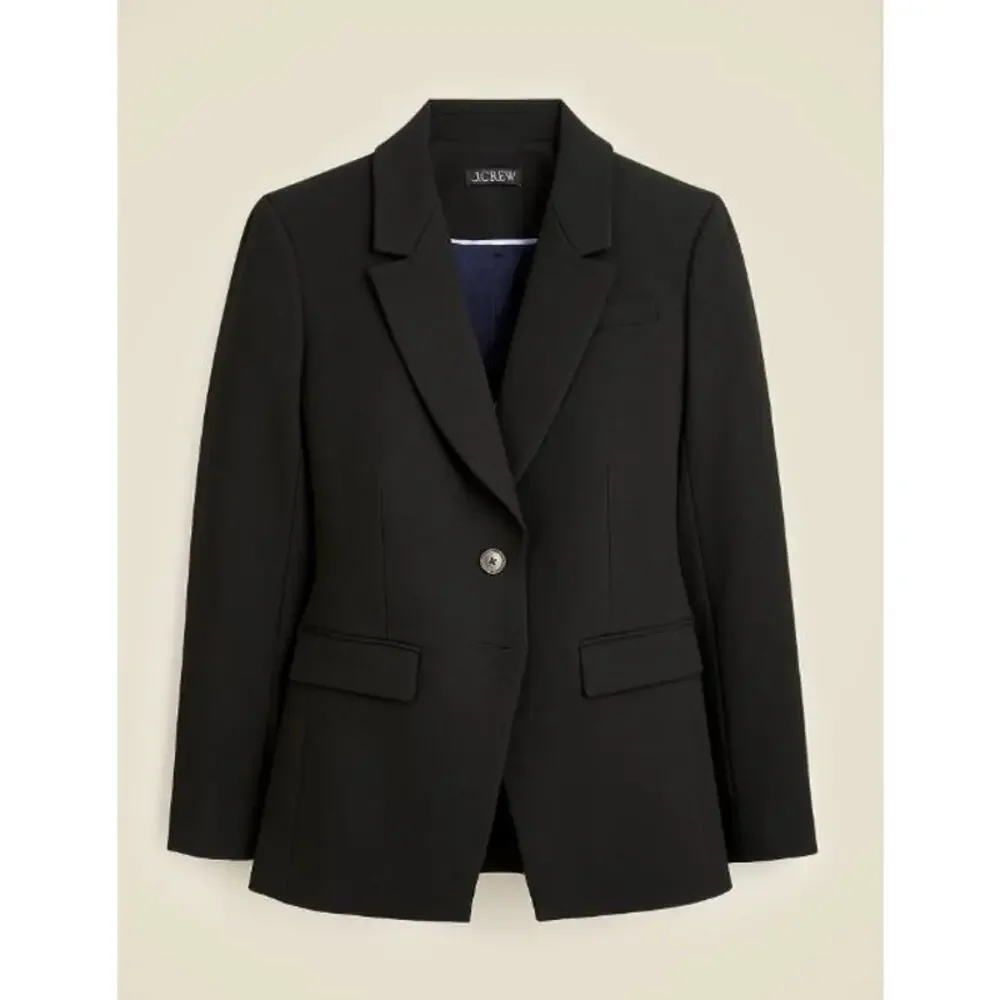 JCrew Women's Classic Madelyn Four-Season Stretch Blazer CC289 Black Size 12 NWT